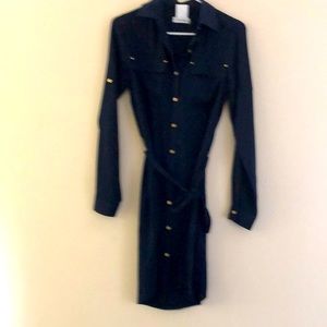 Calvin Klein shirt dress.  Navy blue.  Size S.